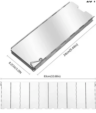 Opvouwbaar Windscherm Camping Kooktoestel – Aluminium, Winddicht en Compact