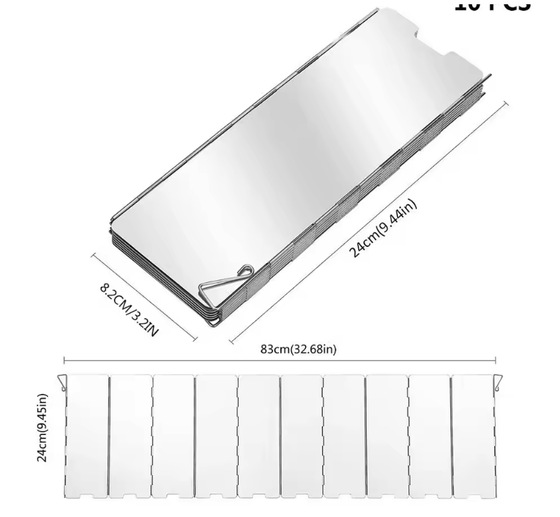 Opvouwbaar Windscherm Camping Kooktoestel – Aluminium, Winddicht en Compact