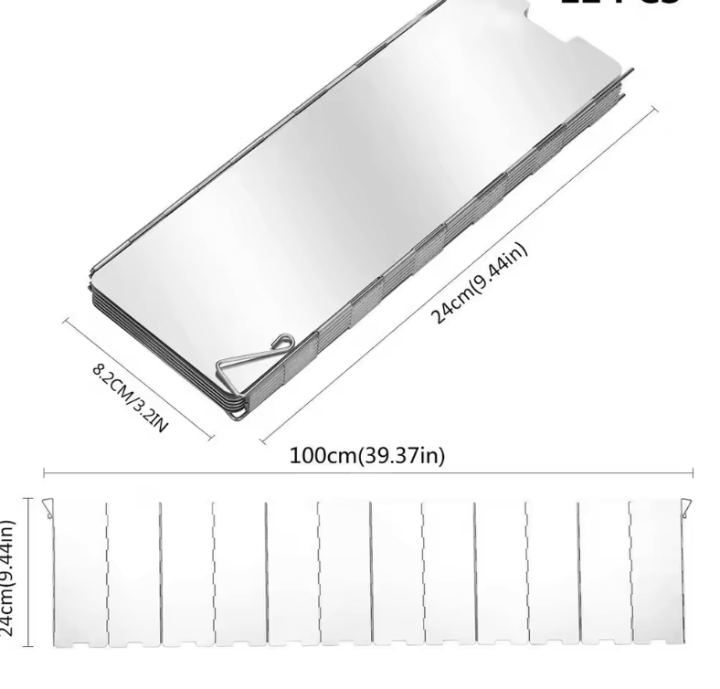 Opvouwbaar Windscherm Camping Kooktoestel – Aluminium, Winddicht en Compact