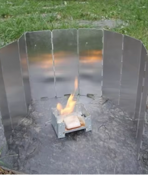 Opvouwbaar Windscherm Camping Kooktoestel – Aluminium, Winddicht en Compact