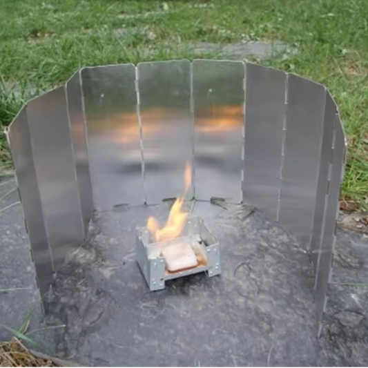 Opvouwbaar Windscherm Camping Kooktoestel – Aluminium, Winddicht en Compact