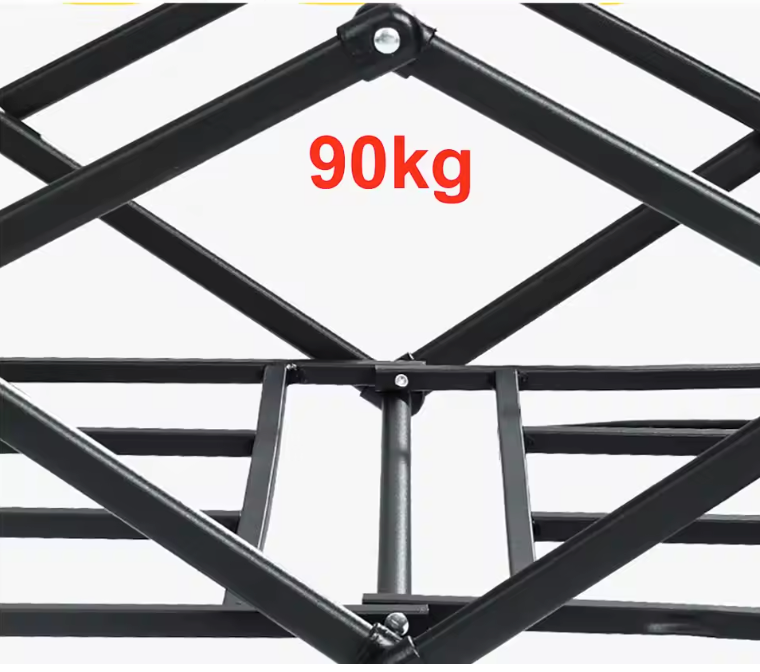 Opvouwbare Camping Trolley – Grote Capaciteit, Stalen Frame en All-Terrain Wielen