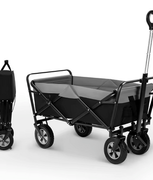 Opvouwbare Bolderkar 100L – Transport Trolley met Verstelbare Handgreep en Wielen