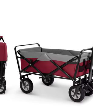 Opvouwbare Bolderkar 100L – Transport Trolley met Verstelbare Handgreep en Wielen