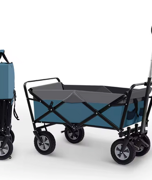 Opvouwbare Bolderkar 100L – Transport Trolley met Verstelbare Handgreep en Wielen