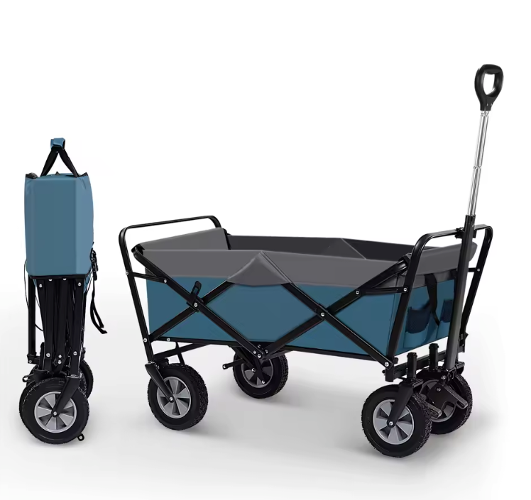 Opvouwbare Bolderkar 100L – Transport Trolley met Verstelbare Handgreep en Wielen
