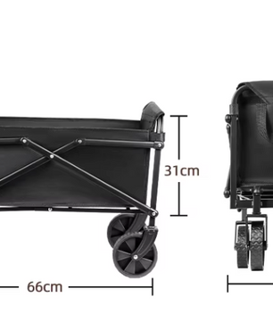 Opvouwbare Camping Trolley – Heavy Duty Bolderkar voor Strand, Tuin en Boodschappen