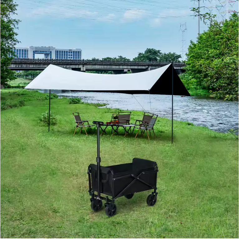 Opvouwbare Camping Trolley – Heavy Duty Bolderkar voor Strand, Tuin en Boodschappen