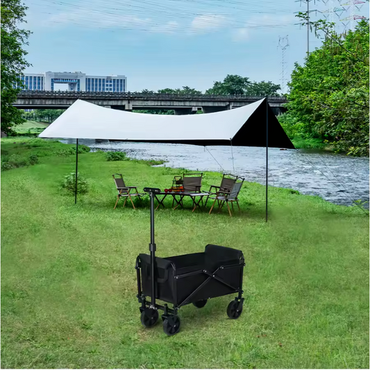 Opvouwbare Camping Trolley – Heavy Duty Bolderkar voor Strand, Tuin en Boodschappen