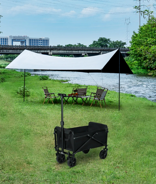 Opvouwbare Camping Trolley – Heavy Duty Bolderkar voor Strand, Tuin en Boodschappen