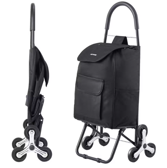 Traploper Boodschappentrolley 36L – Opvouwbaar, Sterk Frame en 6 Wielen