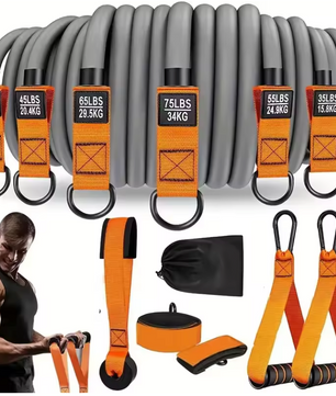 Weerstandsband met Handgrepen – Fitness Elastiek voor Krachttraining en Yoga
