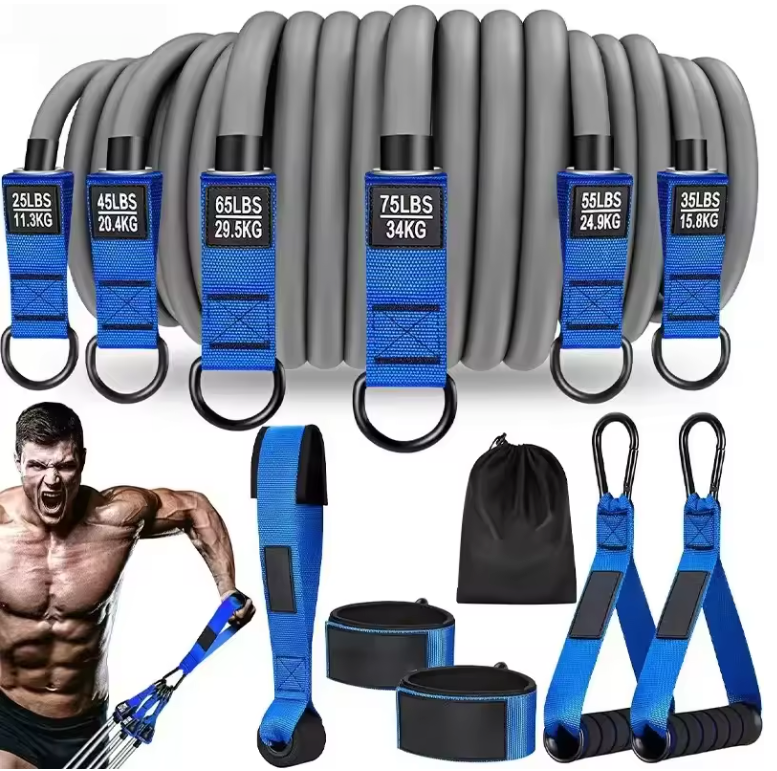 Weerstandsband met Handgrepen – Fitness Elastiek voor Krachttraining en Yoga