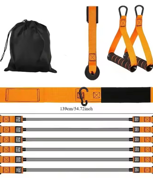 Weerstandsband met Handgrepen – Fitness Elastiek voor Krachttraining en Yoga