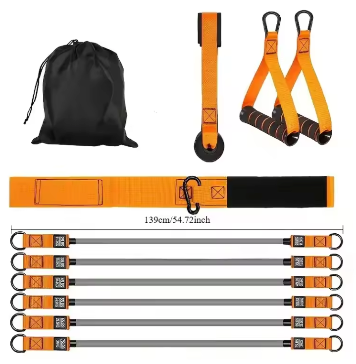 Weerstandsband met Handgrepen – Fitness Elastiek voor Krachttraining en Yoga