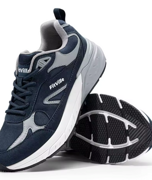 Heren Wandelschoenen – Extra Breed, Arch Support en Comfort, Ademend en Antislip