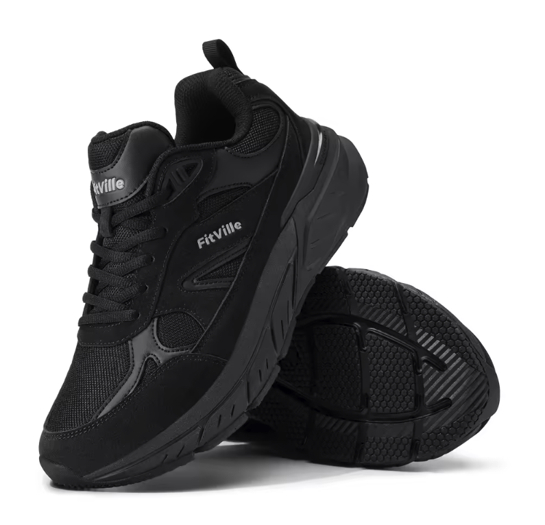 Heren Wandelschoenen – Extra Breed, Arch Support en Comfort, Ademend en Antislip