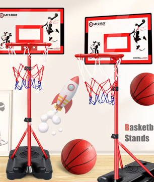 Verstelbaar Basketbal Bord met Standaard – Verrijdbare Basket voor Indoor en Outdoor