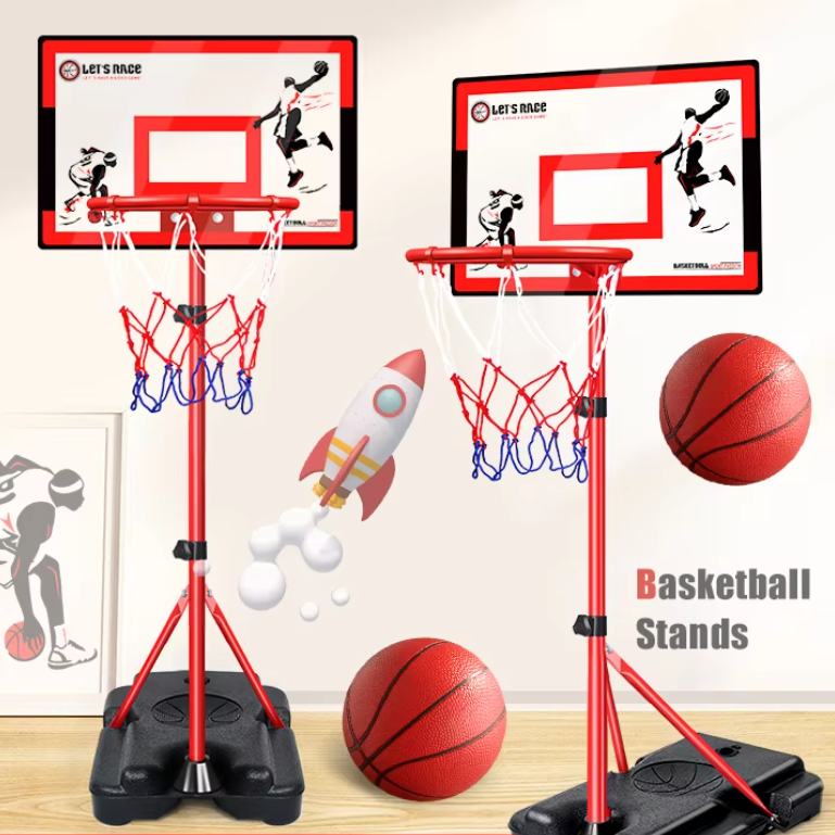 Verstelbaar Basketbal Bord met Standaard – Verrijdbare Basket voor Indoor en Outdoor