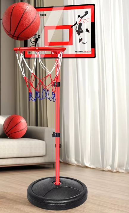 Verstelbaar Basketbal Bord met Standaard – Verrijdbare Basket voor Indoor en Outdoor