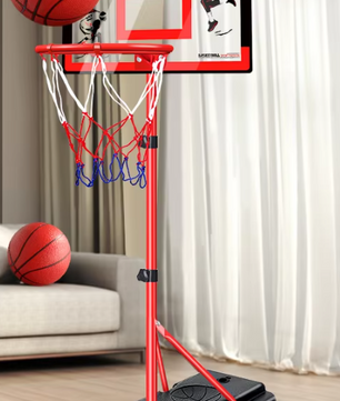 Verstelbaar Basketbal Bord met Standaard – Verrijdbare Basket voor Indoor en Outdoor