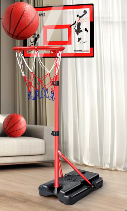 Verstelbaar Basketbal Bord met Standaard – Verrijdbare Basket voor Indoor en Outdoor