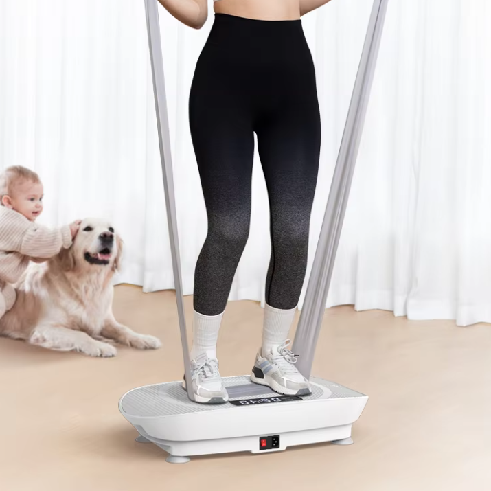 Vibratieplaat Fitness – Full Body Training met Weerstandsbanden & LED Display
