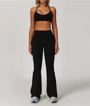 Dames Sportset 2/3-Delig – Yoga Set met Long Sleeve Top en Legging