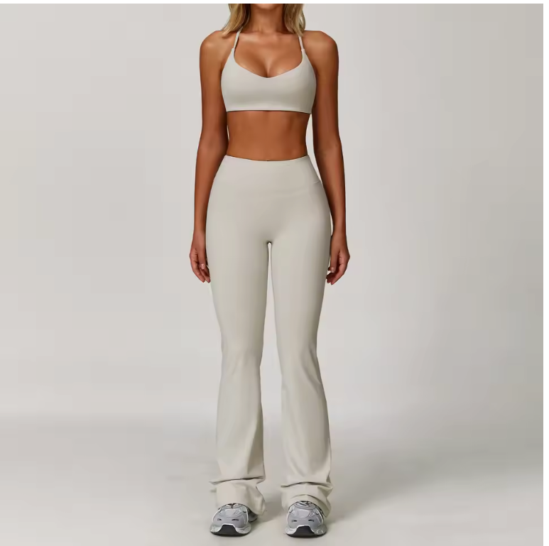 Dames Sportset 2/3-Delig – Yoga Set met Long Sleeve Top en Legging