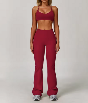 Dames Sportset 2/3-Delig – Yoga Set met Long Sleeve Top en Legging