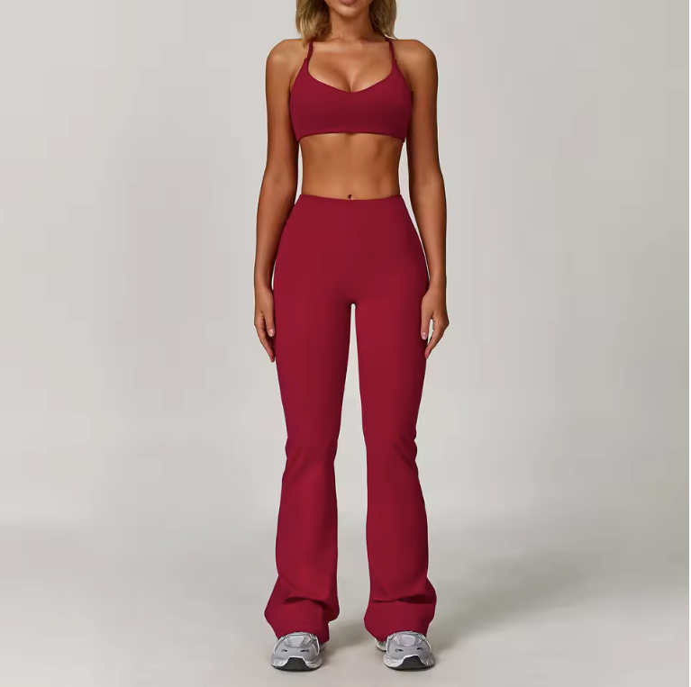 Dames Sportset 2/3-Delig – Yoga Set met Long Sleeve Top en Legging