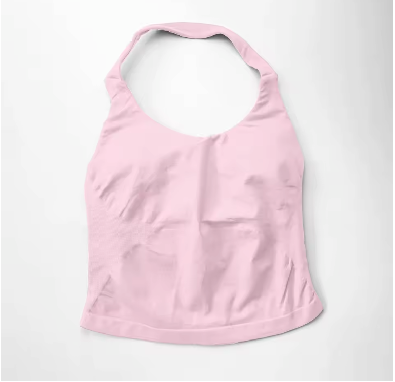 Dames Sport Top – Halter Tank Top met Padding en Strappy Design