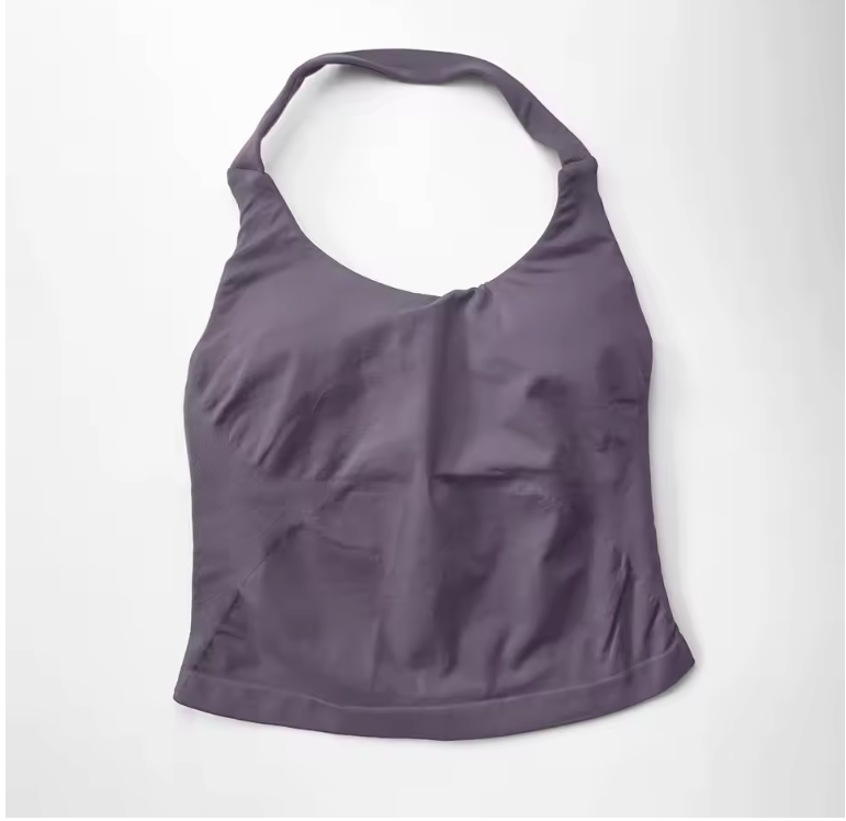 Dames Sport Top – Halter Tank Top met Padding en Strappy Design