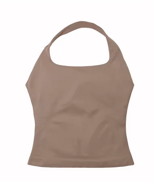 Dames Sport Top – Halter Tank Top met Padding en Strappy Design