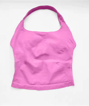 Dames Sport Top – Halter Tank Top met Padding en Strappy Design