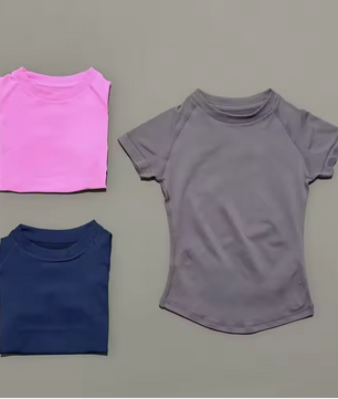 Dames Sport Top – Seamless Short Sleeve Yoga Shirt Ademend en Comfort Fit