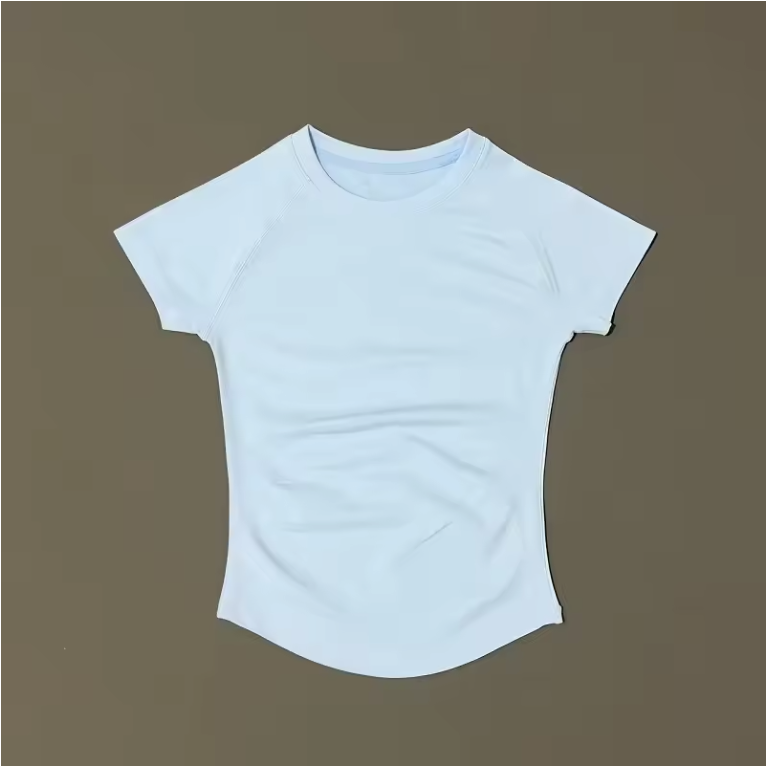 Dames Sport Top – Seamless Short Sleeve Yoga Shirt Ademend en Comfort Fit