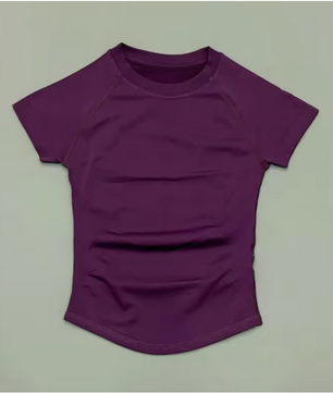 Dames Sport Top – Seamless Short Sleeve Yoga Shirt Ademend en Comfort Fit