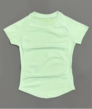 Dames Sport Top – Seamless Short Sleeve Yoga Shirt Ademend en Comfort Fit