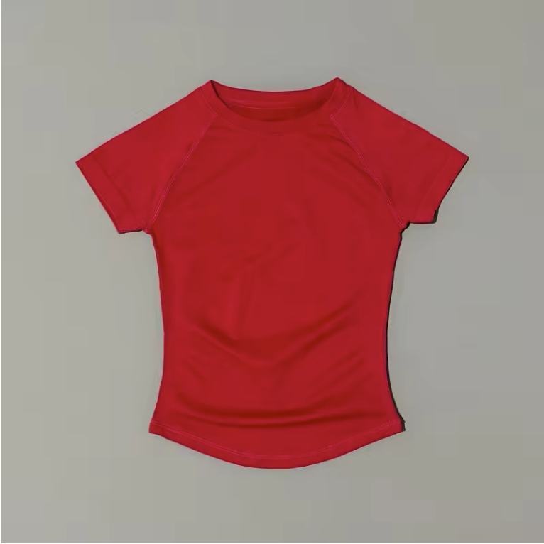 Dames Sport Top – Seamless Short Sleeve Yoga Shirt Ademend en Comfort Fit
