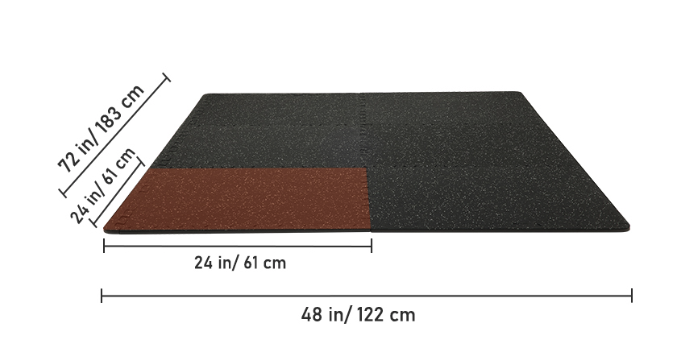 Fitness Vloermatten Set – Puzzelmat EVA Foam met Rubber Top en Antislip