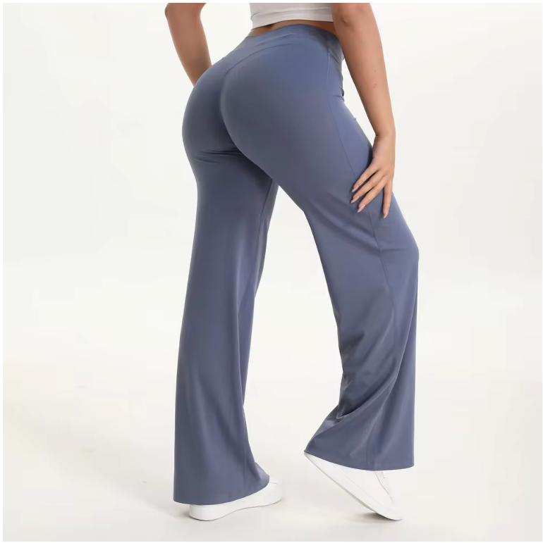 Dames Yoga Broek – Straight Leg Legging met Mid-Waist en Comfort Fit