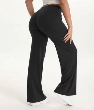 Dames Yoga Broek – Straight Leg Legging met Mid-Waist en Comfort Fit