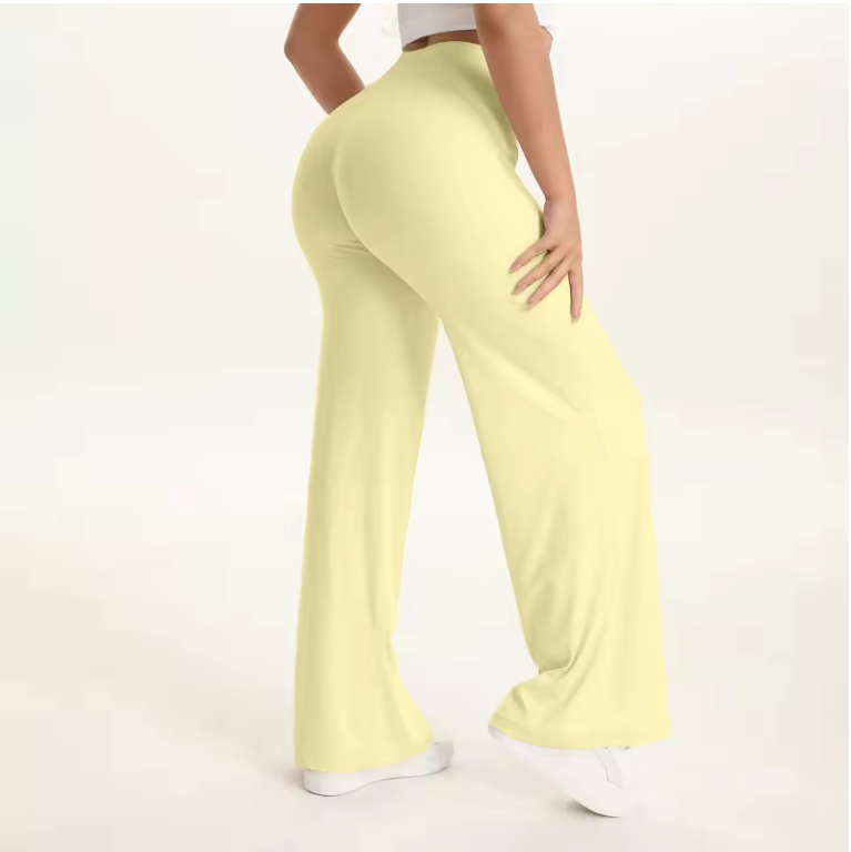 Dames Yoga Broek – Straight Leg Legging met Mid-Waist en Comfort Fit