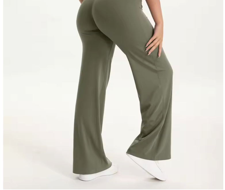 Dames Yoga Broek – Straight Leg Legging met Mid-Waist en Comfort Fit
