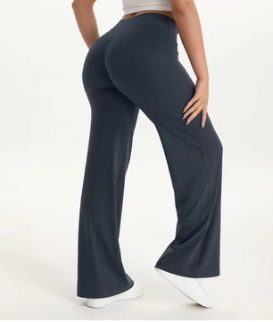 Dames Yoga Broek – Straight Leg Legging met Mid-Waist en Comfort Fit