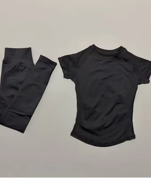 Dames Sportset 2-Delig – Naadloze Yoga Set met Top en Short