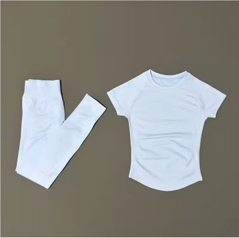 Dames Sportset 2-Delig – Naadloze Yoga Set met Top en Short