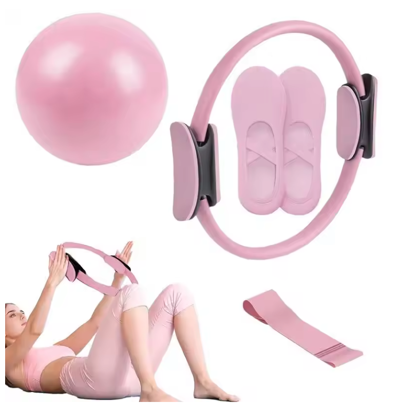 Pilates Ring Set – Weerstandsring met Band en Bal voor Full Body Training