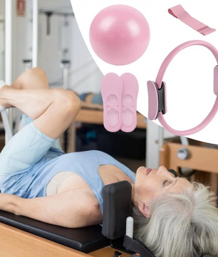 Pilates Ring Set – Weerstandsring met Band en Bal voor Full Body Training